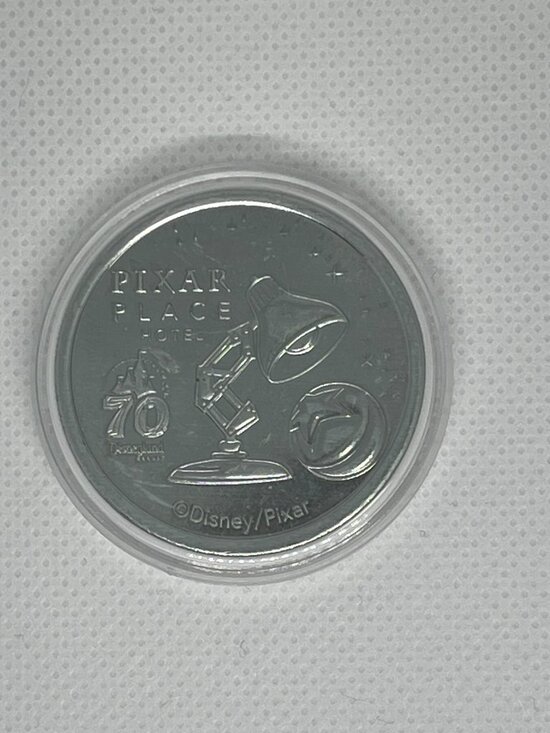 Disneyland Resort Other - Disneyland 70th Pixar Place Hotel Luxo Lamp Coin Medallion New